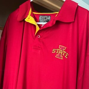 Varsity Red and Gold Profile Polo